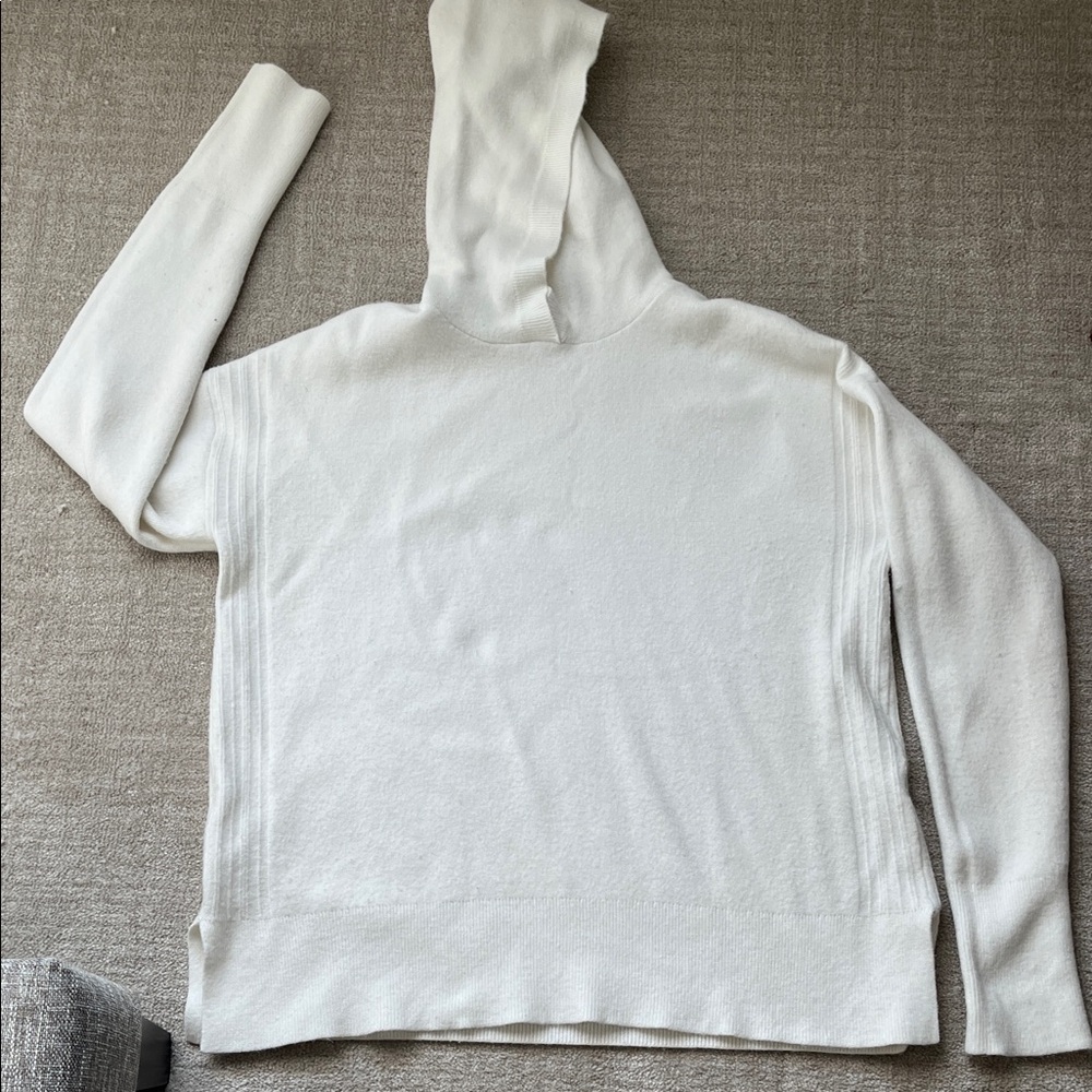 Nordstrom Caslon White Hooded Sweater XS
